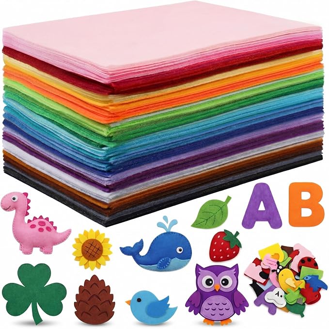 Reginary 120 Pcs 8 x 16 Inch Felt Sheets Bulk