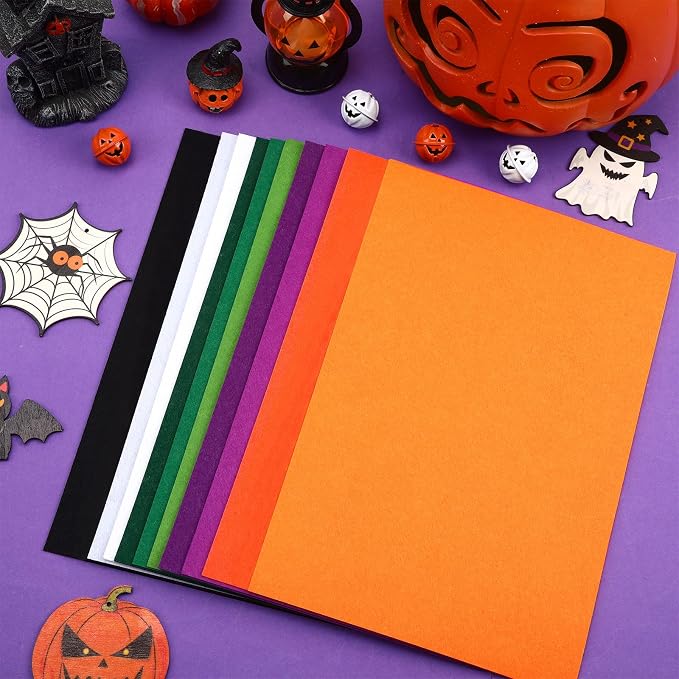 20 Pcs Halloween Felt Fabric Sheets