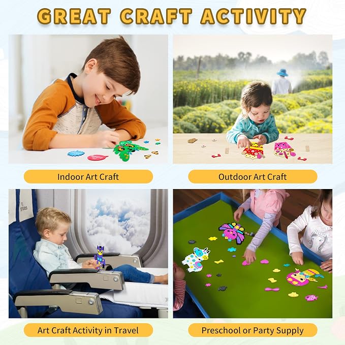 VKPI 4 Pieces EVA Foam Art Crafts Gift Kit, Creative Make Your Own Spacemen
