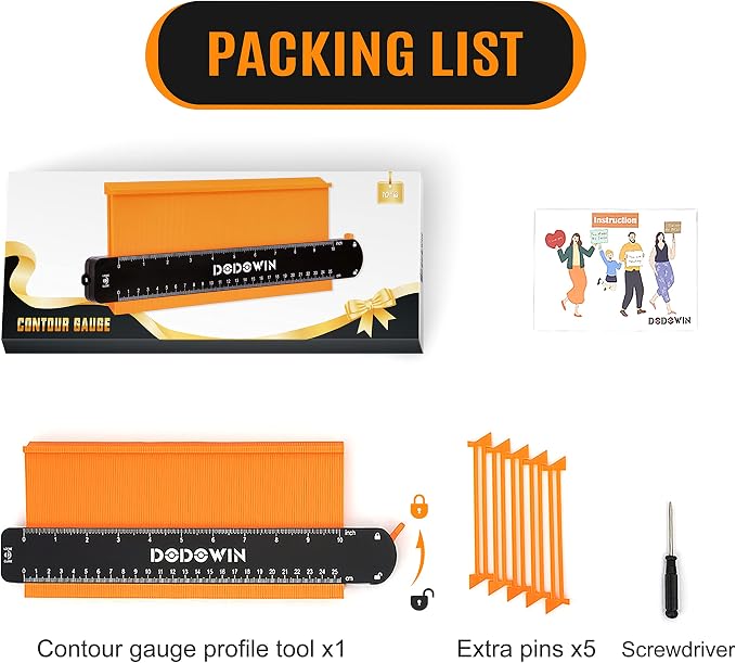 DODOWIN 10 Inch Contour Gauge