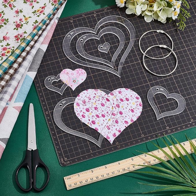 NBEADS 6Pcs Acrylic Quilting Templates Set