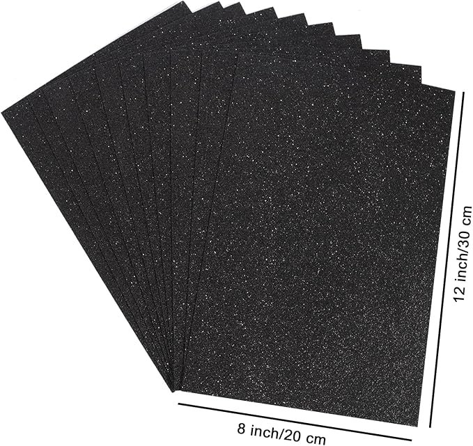 10 Sheets Glitter Paper Sheet for Crafts April Fool's Memorial Father's Day