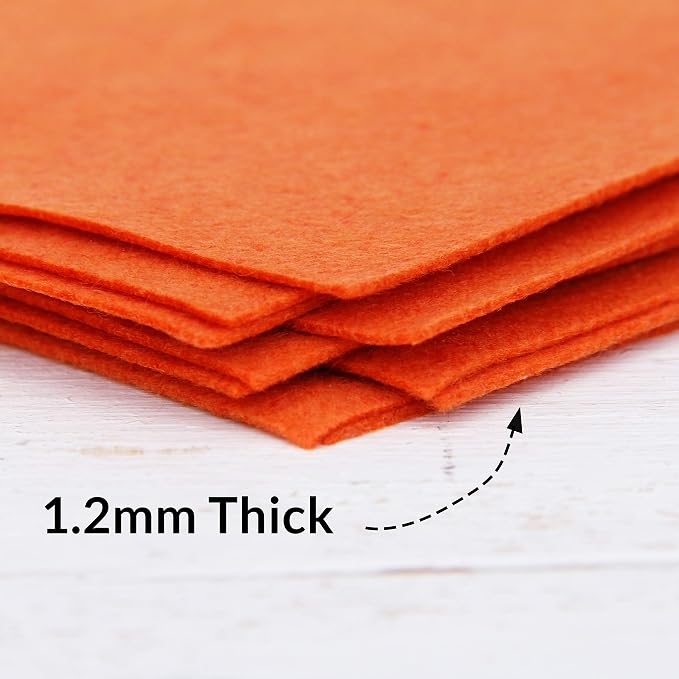 Threadart Orange Premium Felt Sheets