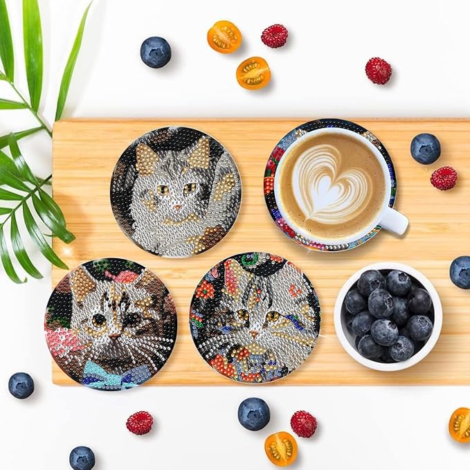 EWJRNSF 6 PCS Diamond Art Coasters Kit