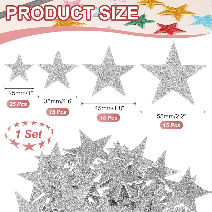 PATIKIL Star Foam Stickers