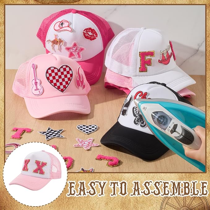 Hercicy DIY Trucker Hats Kit, 12 Pack Sublimation Blank Baseball Caps