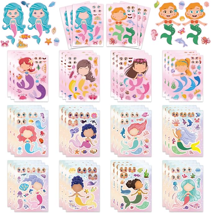 42 Sheets Create Mermaid of Dreams Stickers, Make Your Own Stickers