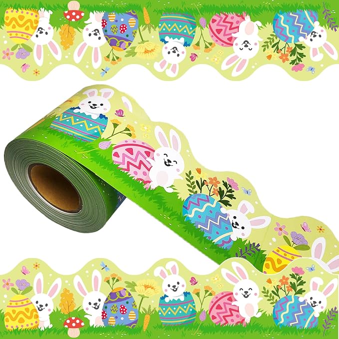 69 Feet Easter Bunny Egg Bulletin Board Borders