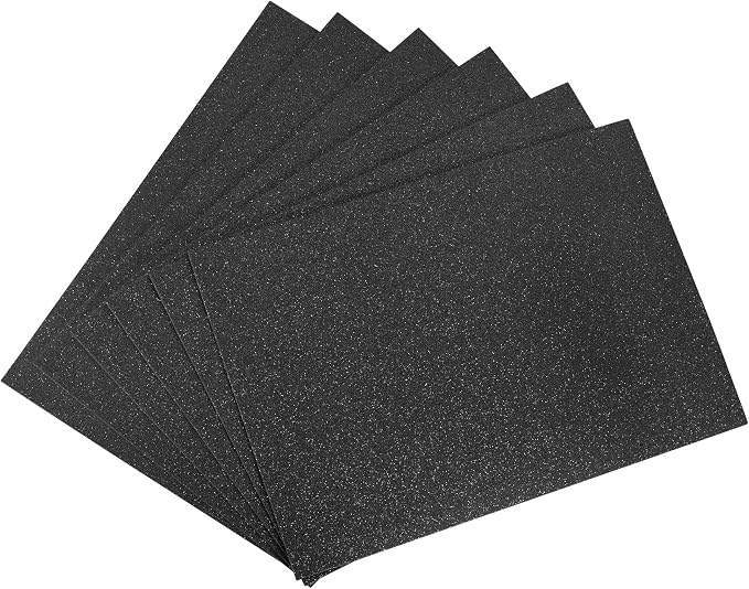 uxcell Black Shiny EVA Foam Sheets 11 x 8 Inch 2mm Thick