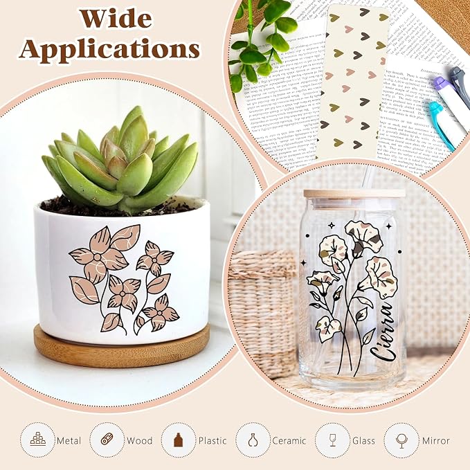 Tintnut Boho Geometry Permanent Vinyl 10 Sheets 12x10in Adhesive Vinyl | Line