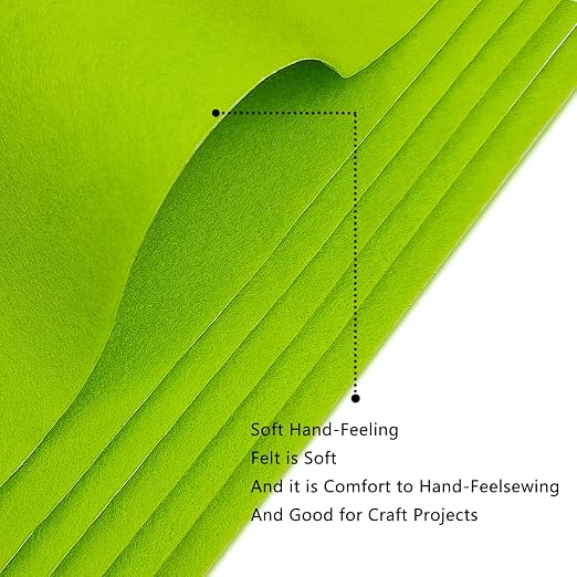 Jtnohx Self Adhesive Felt Sheets, 12 Pieces Felt Fabric