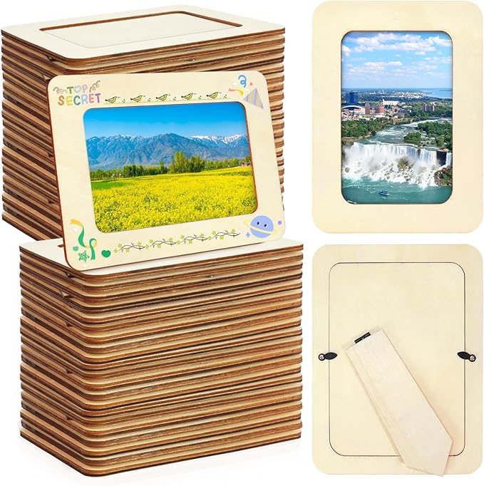 VOKOY 35 Pack Wooden Picture Frames