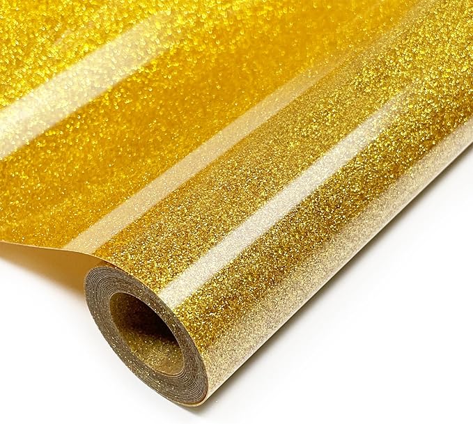 Glitter Iron On 12in X 8ft, HTV Heat Transfer Vinyl | Glitter HTV Easy to Cut &
