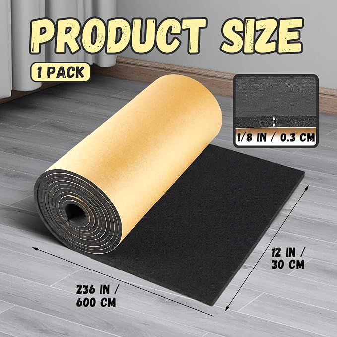 Pangda 1 Piece 236 x 12 x 1/8 Inch Extra Large Marine Foam Roll Closed Cell
