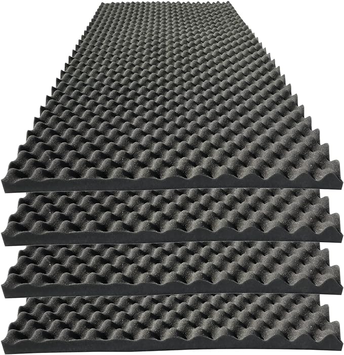 4 PCS Acoustic Panels, High Density Fireproof Noise Cancelling Foam Studio Foam