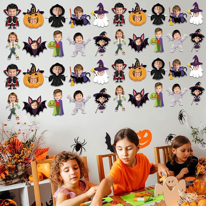 gisgfim 80Pcs Halloween Cutouts Boo Ghost Decorations Bulletin Board Halloween