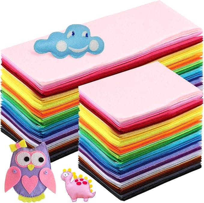 Moukeren 60 Pcs 12 x 8 Inch, 8 x 35 Inch Felt Sheets Bulk