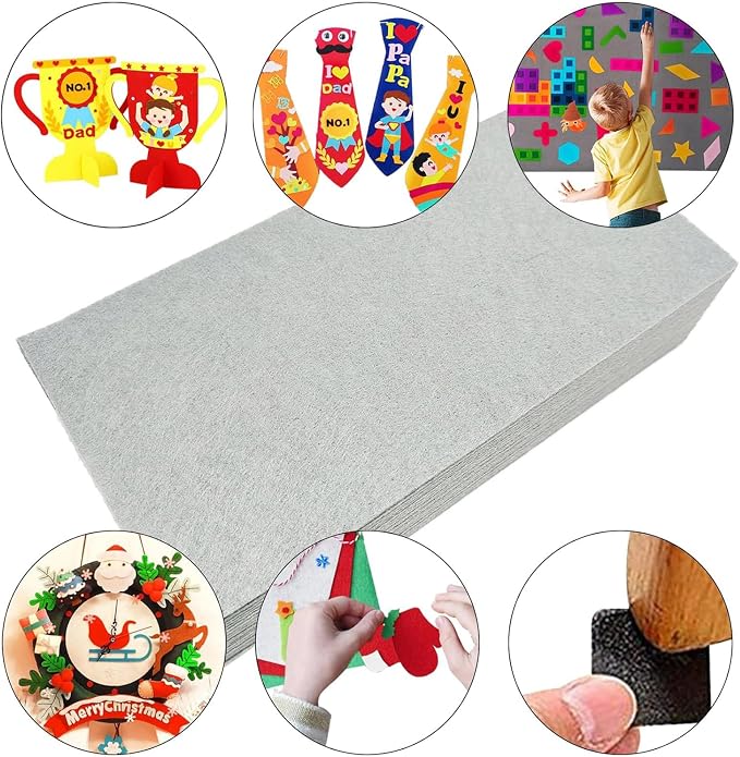 RZJZGZ 5 Piece Adhesive Felt Sheet 8.3X11.8in Felt Fabric Adhesive Sticky Back
