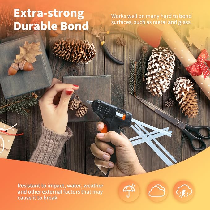 MATUFF Mini hot Glue Gun Sticks – 120 Pcs Clear hot Glue Sticks Dia 0.27” x 8”