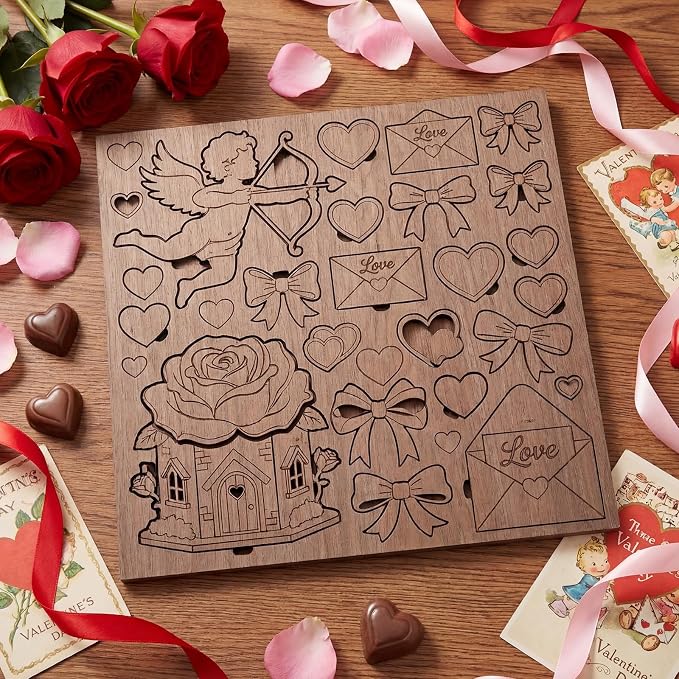 24 Pcs Walnut Color Wood Sheets Plywood Board