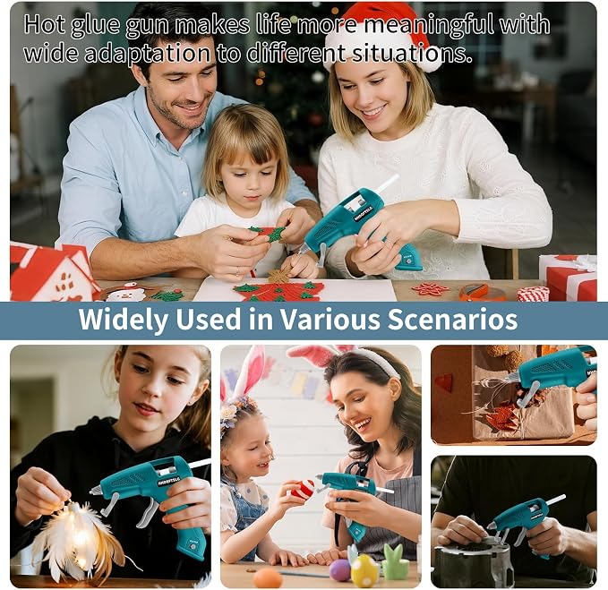 Cordless Hot Glue Gun, Fast Preheating