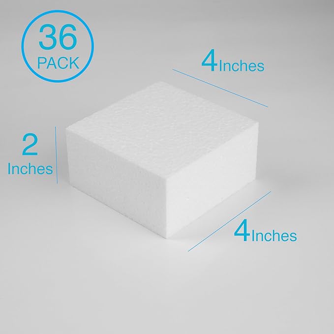 Silverlake 4x4x2 Craft Foam for Styrofoam Block Projects
