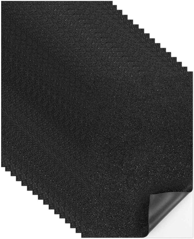 MECCANIXITY 5 Sheets Black Shiny Foam Sheets