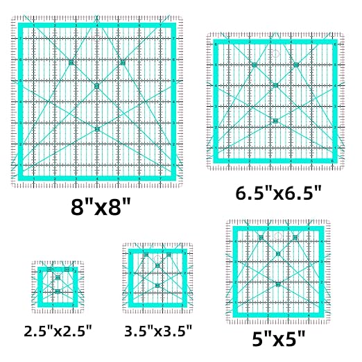 8 Quilting Rulers, | Quilting Templates, Quilting Squares, Quilting Rulers and