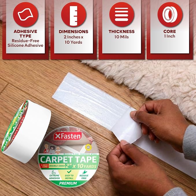 XFasten Double-Sided Carpet Tape