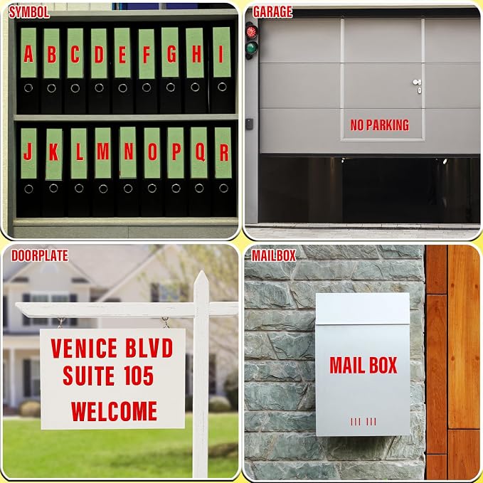 Letter Stickers, Mailbox Numbers, 3 Inch Waterproof Vinyl Alphabet | 3 Inch Red