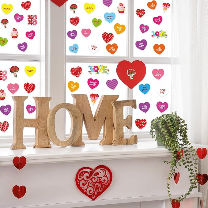 300Pcs Valentine's Day Foam Stickers, Self-Adhesive Heart Foam Stickers