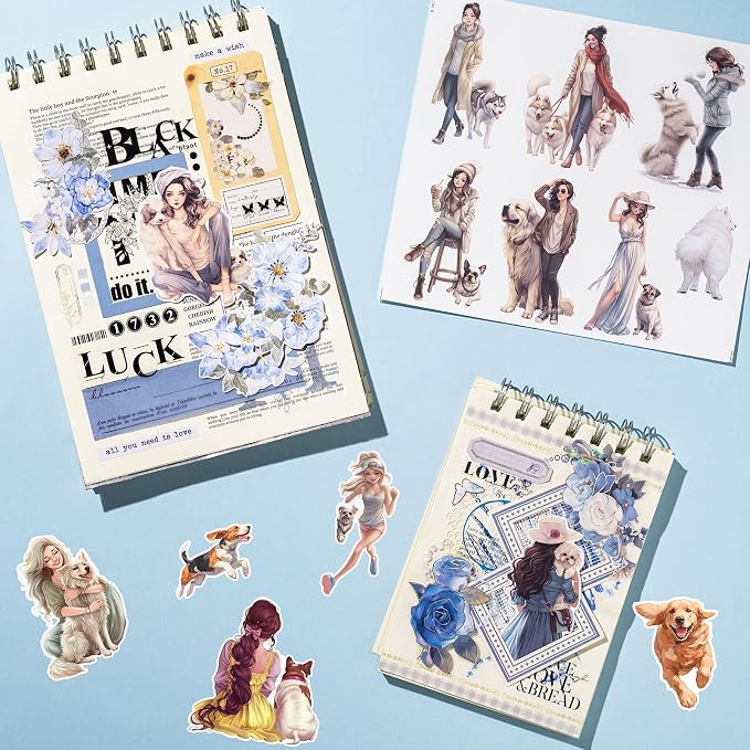 JOYCHOIC Scrapbook Stickers Set, Junk Journal Supplies, Bullet Journals