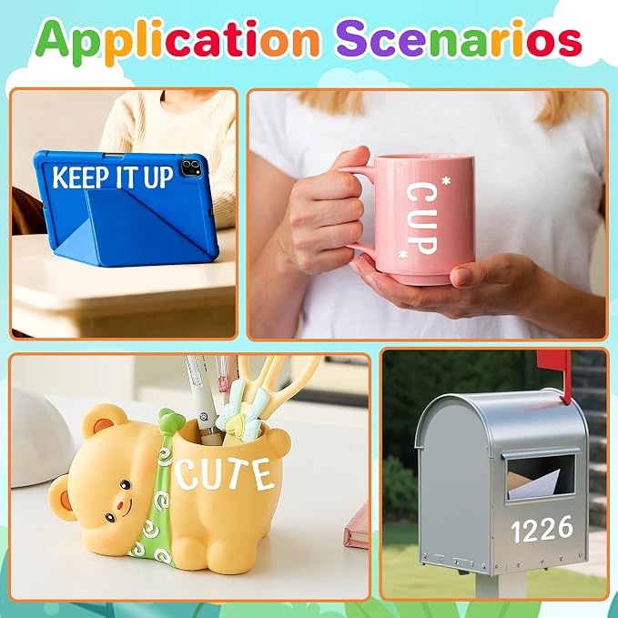 Letter Stickers 1 inch, Self-Adhesive Vinyl Waterproof ABC Letter Stickers