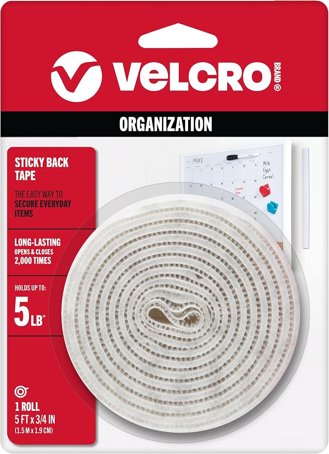 VELCRO Brand 5 Ft x 3/4 In | White Tape Roll