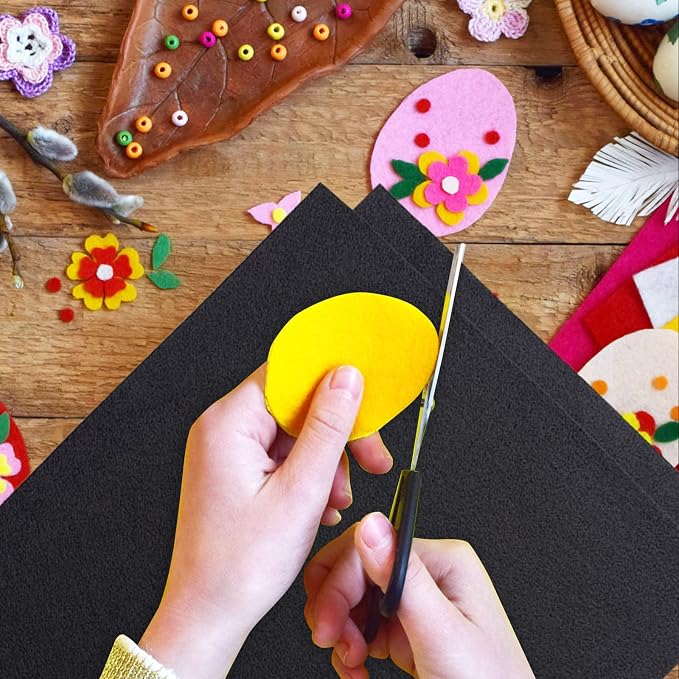 Jtnohx Color Felt, Soft Felt Sheets, 1.4mm Thick 8"x12" Handicraft Felt Fabrics