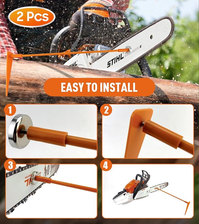 Firewood Measuring Tool, 2 Pack Magnetic Chainsaw Measuring Tool, Fire Wood