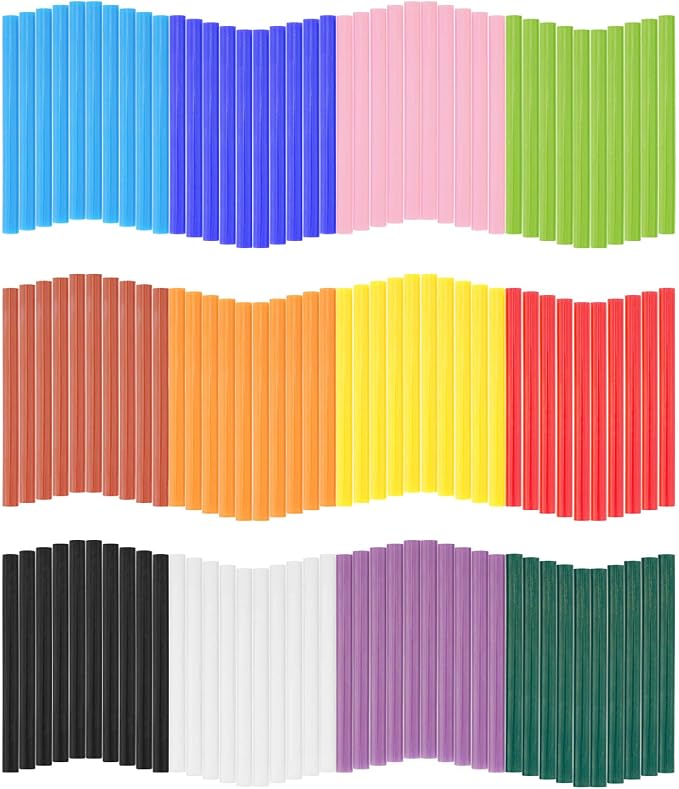 Gartful 120PCS Colored Mini Hot Glue Sticks