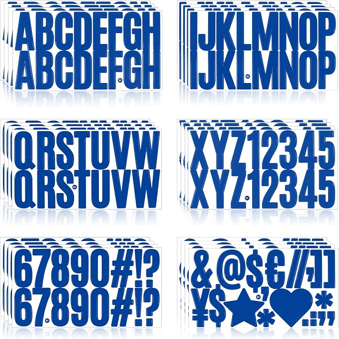 Letter Stickers, Mailbox Numbers, 2.5 Inch Waterproof Vinyl Alphabet | 2 1/2