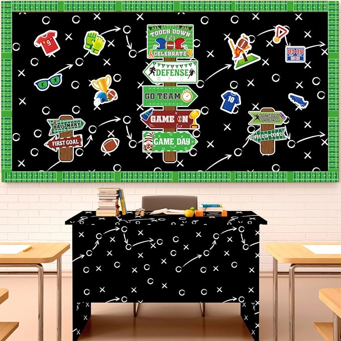 Qyeahkj Football Bulletin Board Paper Roll Football Tactic Bulletin Board