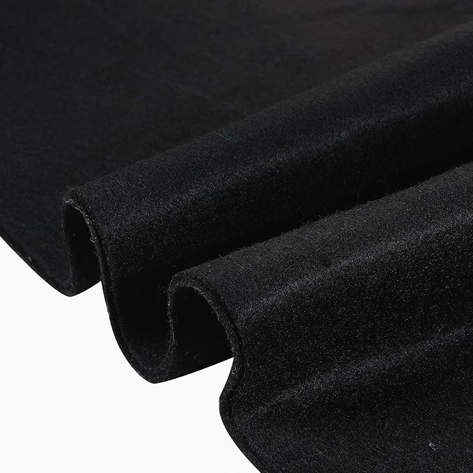 Acrylic Black Felt Fabric 72" X 36" Felt by The Yard，Wide 1.6mm Thick Acrylic