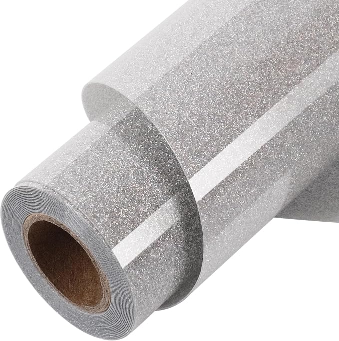 TORC Holographic Silver Glitter HTV Heat Transfer Vinyl HTV Rolls