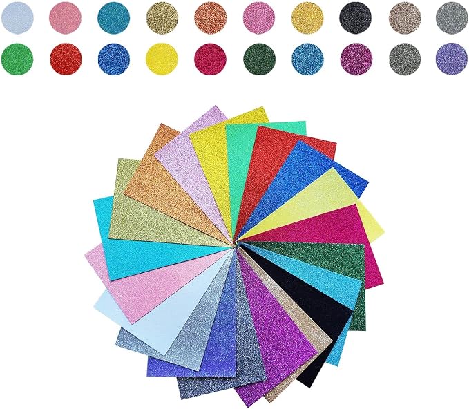 Glitter Felt, Glitter Sheets, 8 x12 inches Felt Glitter
