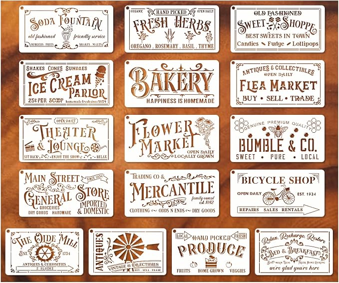 Farmhouse Stencils for Painting on Wood Kitchen Paint Stencils Flower Farm