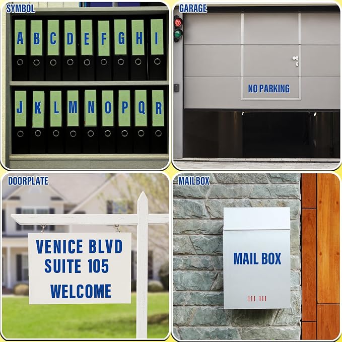 Letter Stickers, Mailbox Numbers, 3 Inch Waterproof Vinyl Alphabet | 3 Inch Blue