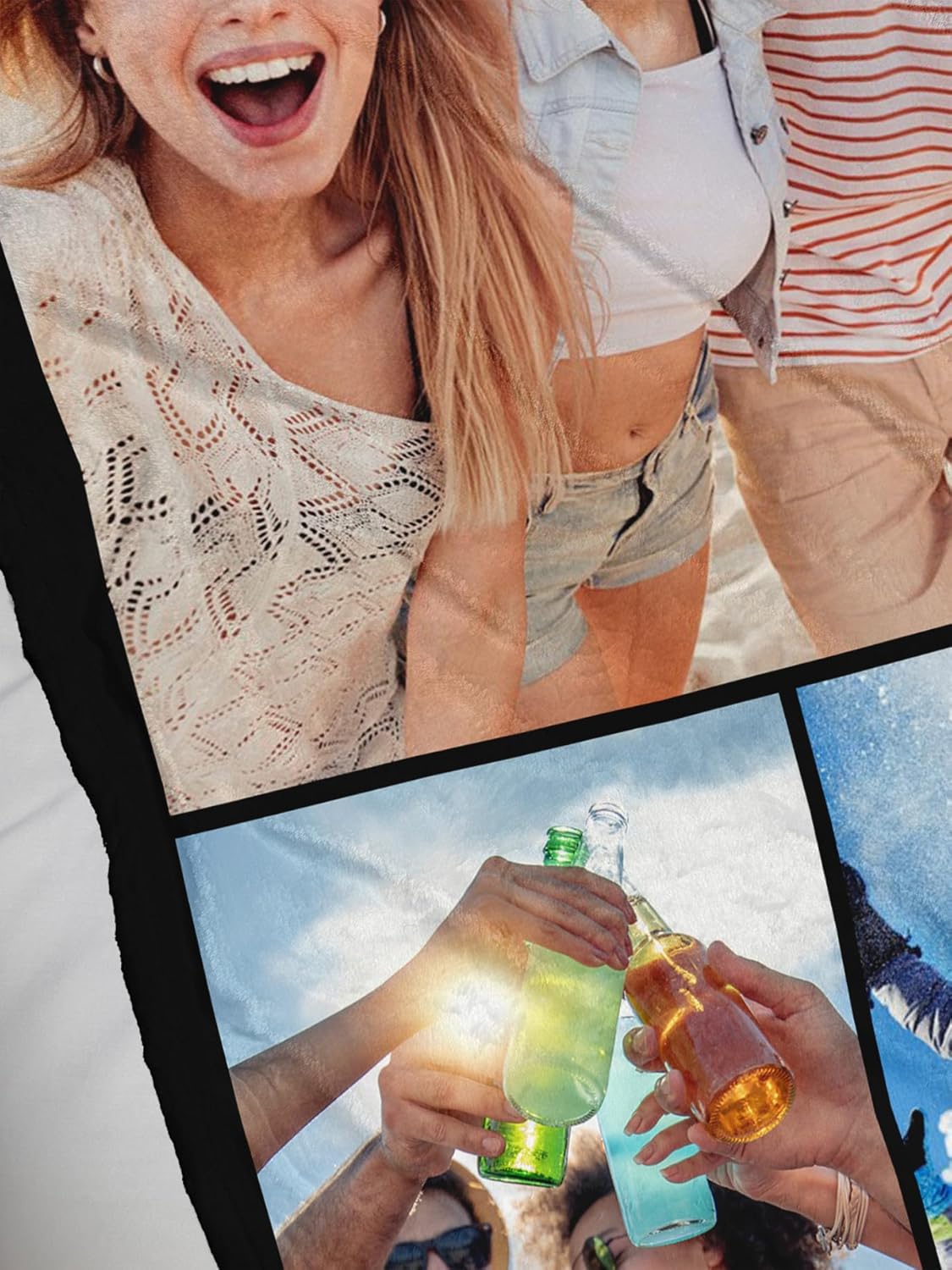Custom Blanket with Photos Text Personalized Blanket Thows with Picture Customizable Photo Blankets Gifts for Mom Dad Couple Girlfriend Boyfriend Wife Husband