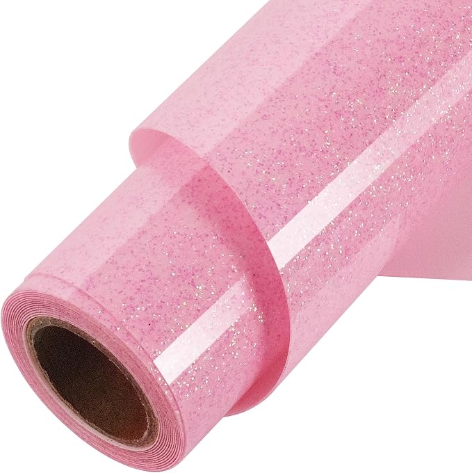 TORC Pink Glitter HTV Pink Heat Transfer Vinyl HTV Rolls