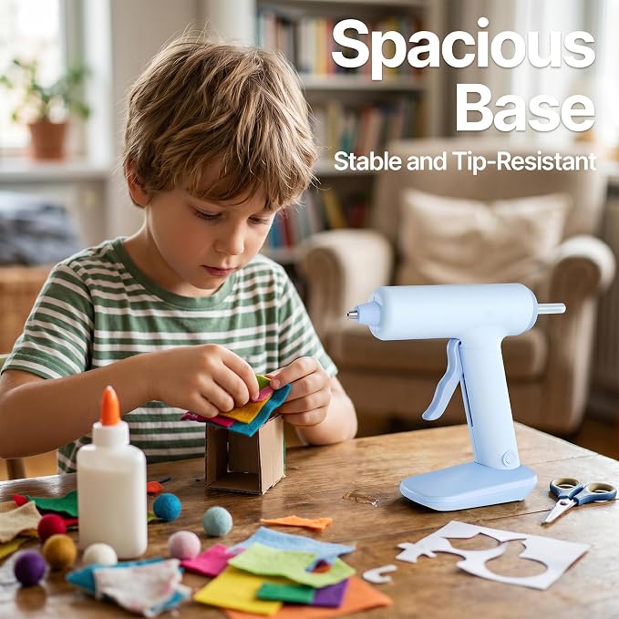 Cordless Hot Glue Gun, 30s Fast Preheating