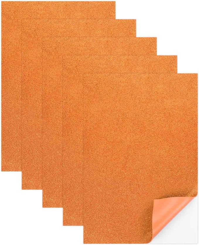 MECCANIXITY 5 Sheets Orange Shiny Foam Sheets