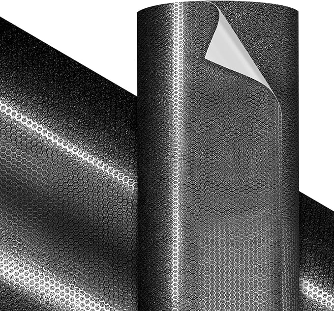 VViViD Premium Small Honeycomb Black Craft Vinyl Roll 1ft x 5ft – Bubble-Free
