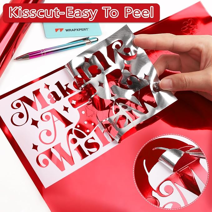 WRAPXPERT Chrome Red Vinyl, No Bubble Mirror,
